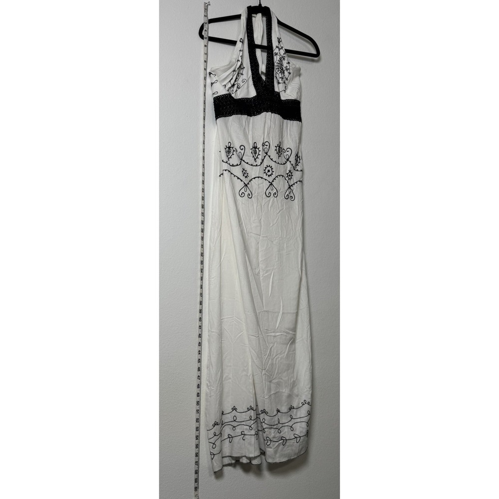 Embroidered Women's Size L Halter Maxi Dress Stock B11